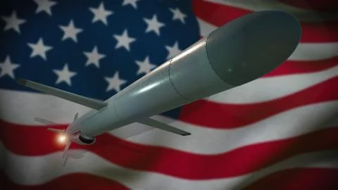 Cruise missile. 3D render Stock Illustration