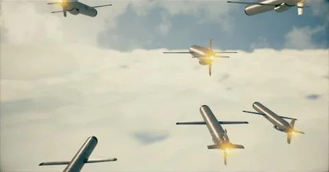 Cruise missile. 3D render Stock Illustration