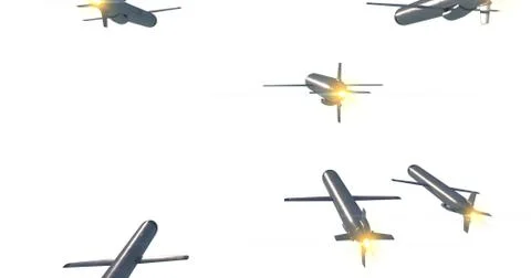 Cruise missile. 3D render Stock Illustration