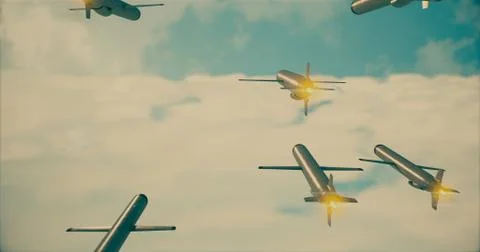 Cruise missile. 3D render Stock Illustration