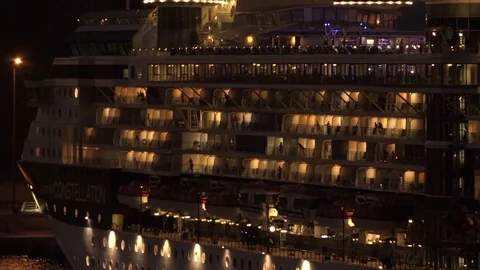 Cruise at night Stock Footage 71480013