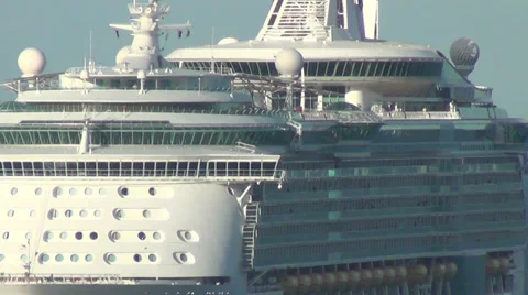 Cruise ship approaching Stock Footage 37639659