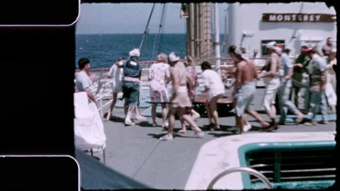 Cruise ship begins shellback ceremony. Stock Footage 235250299