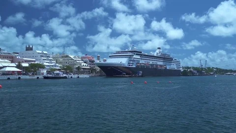 Cruise Ship Bermuda Stock Footage 82049677