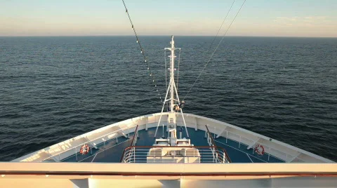Cruise ship bow ocean HD Stock Footage