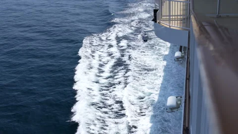Cruise ship breaks the waves Stock Footage 305978791