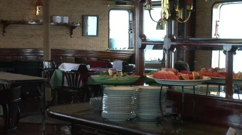 Cruise ship buffet Stock Footage 290654