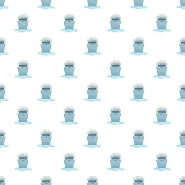 Cruise ship cartoon seamless pattern illustration Stock Illustration