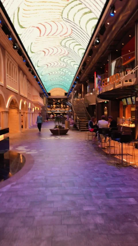 Cruise ship corridor 3 Stock-Footage 343684903