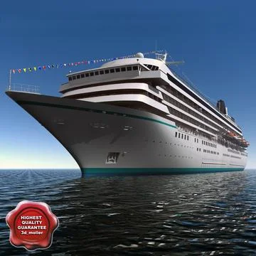 Cruise Ship Crystal Symphony V2 3D Model
