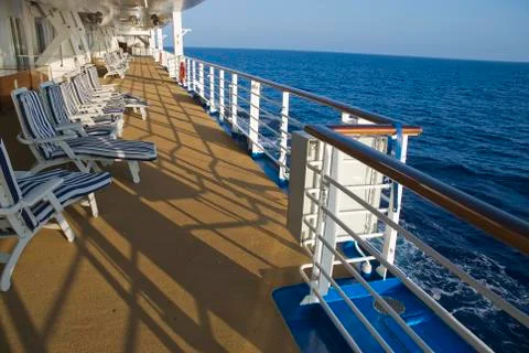 Cruise ship deck Stock Photos