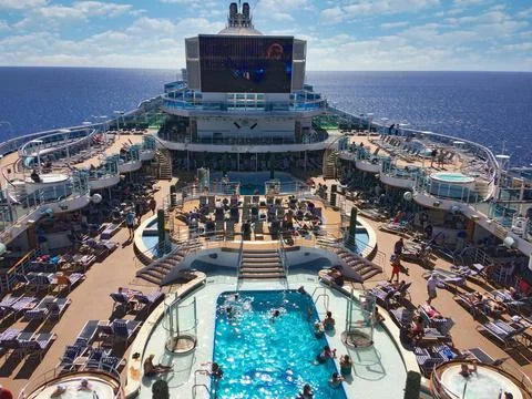Cruise Ship Deck Pool Stock Photos