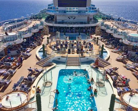Cruise Ship Deck Pool Stock Photos