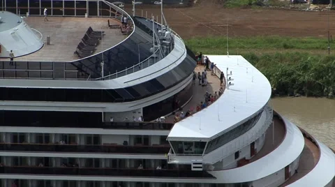 Cruise ship decks Stock Footage