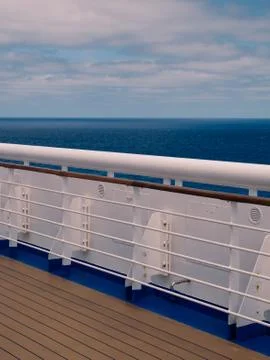 Cruise ship decor elements with ocean background Stock Photos