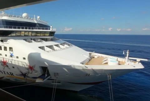 Cruise Ship Docking 02 SD Stock Footage 9859858