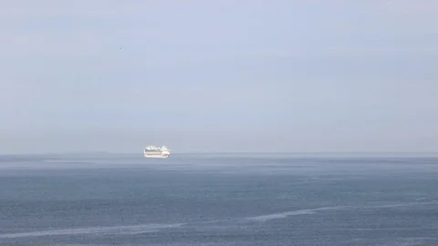 Cruise ship far away Video stock 81107356