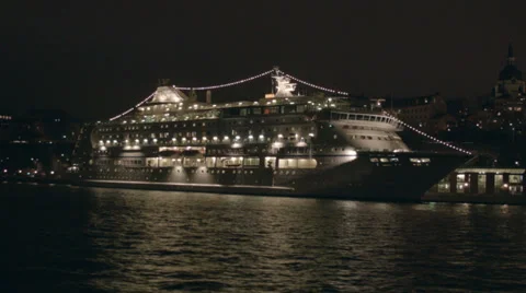 Cruise Ship Stock Footage 35216791