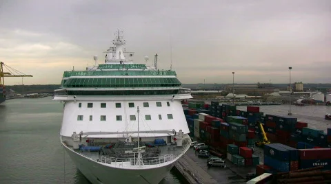 Cruise ship front view Stock Footage 89280