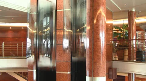Cruise Ship Glass Elevator Timelapse Stock-Footage 24617196