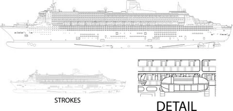 Cruise ship Illustrazione stock