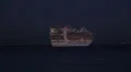 Cruise Ship Leaves Port At Night HD Footage