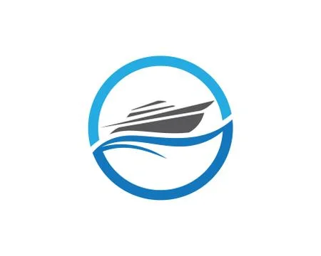 Cruise ship Logo Template Stock Illustration