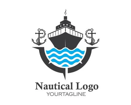 Cruise ship Logo Template vector icon illustration Stock Illustration