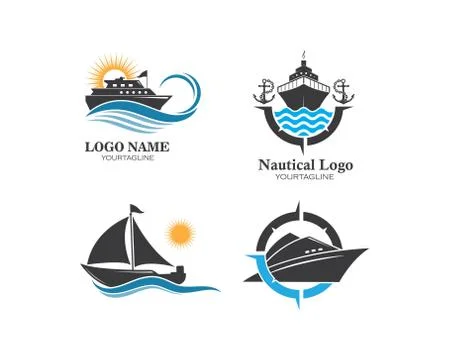 Cruise ship Logo Template vector icon illustration design Stock-Illustration