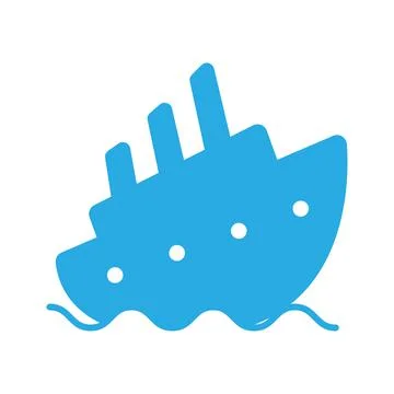 Cruise ship Logo Template vector icon illustration design Stock Illustration