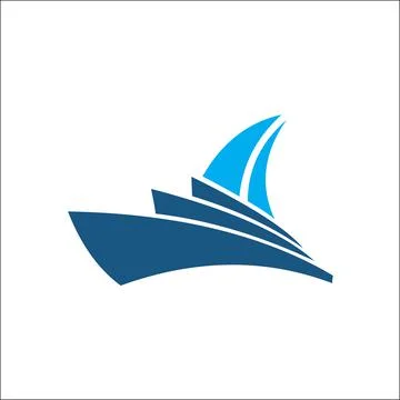 Cruise ship Logo Template vector icon design Stock Illustration