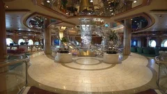 Cruise ship inside view. Shops and bar i, Stock Video
