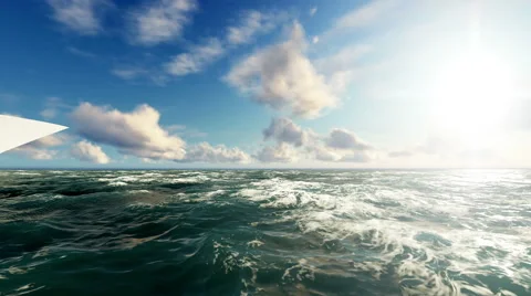 Cruise ship navigating to sun Stock Footage 62859443