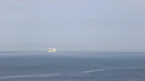 Cruise ship in the ocean Stock Footage 93731357