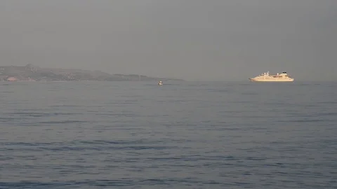 Cruise ship passes Stock Footage 82963515