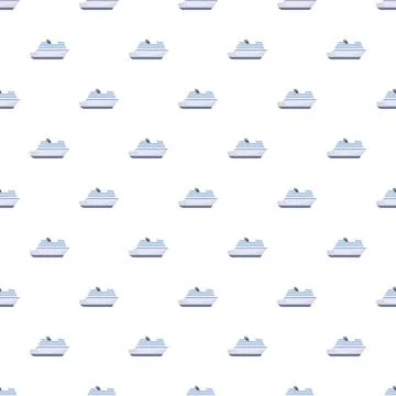 Cruise ship pattern symbolizing ocean travel and vacation Stock Illustration