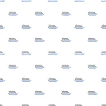 Cruise ship pattern for travel and vacation theme Stock Illustration