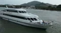 Cruise Ship in Phuket Island, Amazing Thailand, Leaving from Harbor, Port HD Footage