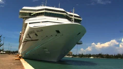 Cruise ship in Port Stock Footage 12390209