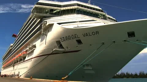 Cruise ship in Port Stock Footage 12392705
