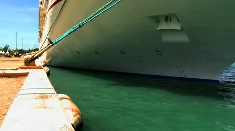 Cruise ship in Port Stock Footage 12393686
