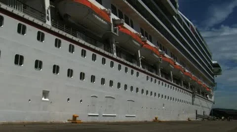 Cruise ship in Port Stock Footage 12401506