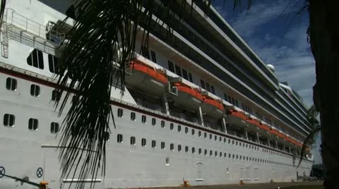 Cruise ship in Port Stock Footage 12401680