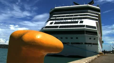 Cruise ship in Port Stock Footage 12402789