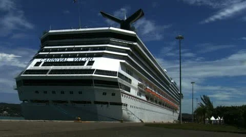 Cruise ship in Port Stock Footage 12403017