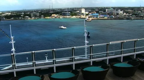 Cruise ship in Port Stock Footage 12414563