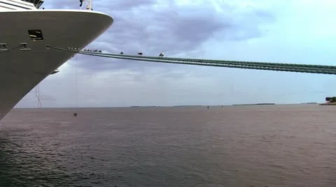 Cruise ship in Port Stock Footage 12421755