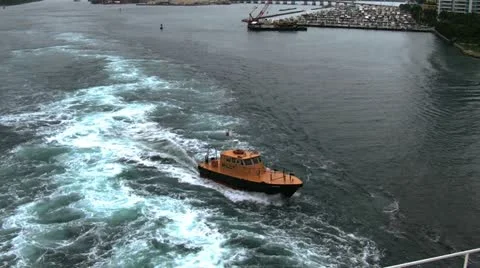 Cruise ship in Port Stock Footage 12424297