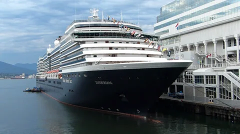 Cruise Ship in Port Stock Footage 37688233