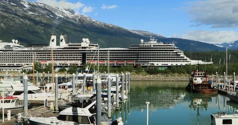 Cruise Ship Ported Stock Footage 94051386